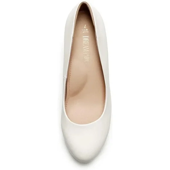 Women's Close Toe Low Kitten Heels Pump Comfortable Office Work Dress Shoes - Picture 4 of 7